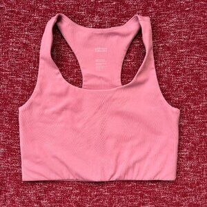 Girlfriend Collective Paloma Racerback Sports Bra Womens S Blush Pink Compressiv